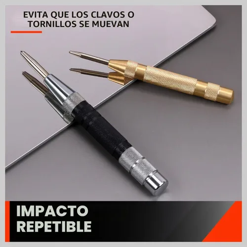 Vista 4 de HORUSDY Paquete de 2 perforadores automáticos superfuertes de 6 pulgadas, impacto ajustable, punzón central