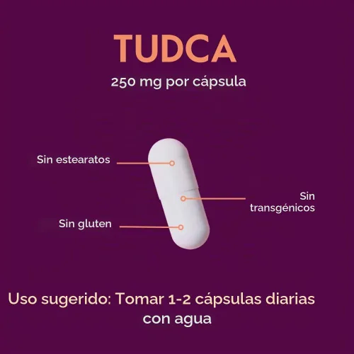 Vista 5 de BESTVITE TUDCA 250mg (60 Caps) (ácido taursodesoxicólico) - Sin estearatos