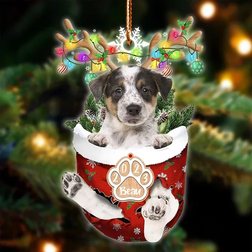 Vista 10 de NAZENTI Adorno Navideño de Bolsillo Personalizado de Affenpinscher en la Nieve, Adorno de Forma Acrílica de Perro, Adorno de Navidad 2023, Adorno