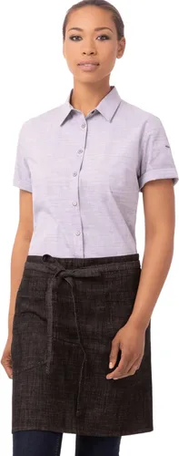 Vista 7 de Chef Works Delantal unisex Corvallis Half Bistro Negro