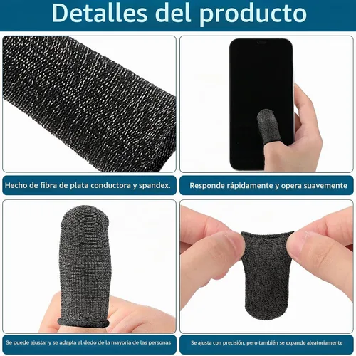 Vista 3 de Geyoga - Juego de 40 fundas para dedos para juegos, pantalla táctil
