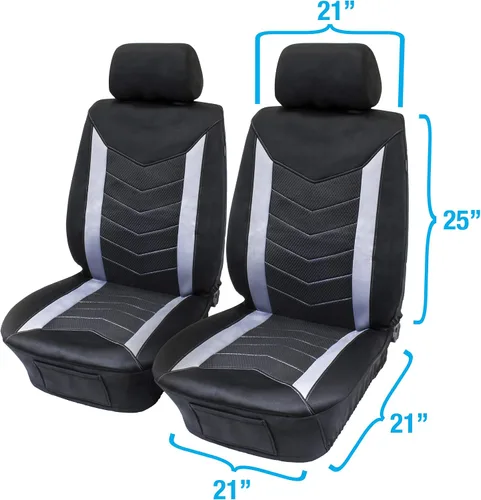 Vista 7 de Fundas de asiento de vehículo de ajuste universal, material CR repelente al agua, protege los asientos de derrames, sudor y desgaste, ajuste ceñido