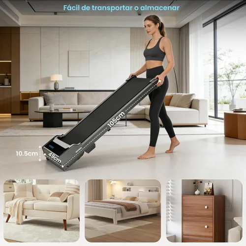 Vista 6 de Walking Pad Treadmill for Home - Under Desk Walk Pads with Remote Control Mini Running Portable Electric Machine Adjustable Slim Compact with