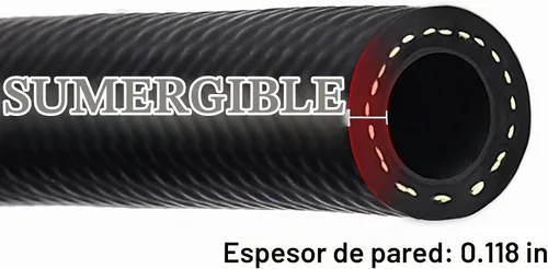 Vista 4 de EVIL ENERGY Manguera de combustible sumergible de 3/8 "E85 en línea de tanque SAE 30R10 para sistemas de combustible automotrices 1FT 300PSI