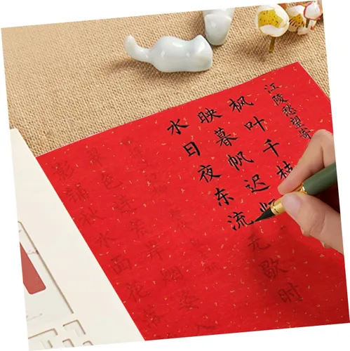 Vista 4 de EXCEART Caligrafía china Xuan Papel de arroz tradicional Xuan Papel Sumi Pincel Pintura Papel de seda Arte Papel para manualidades Escritura Letras