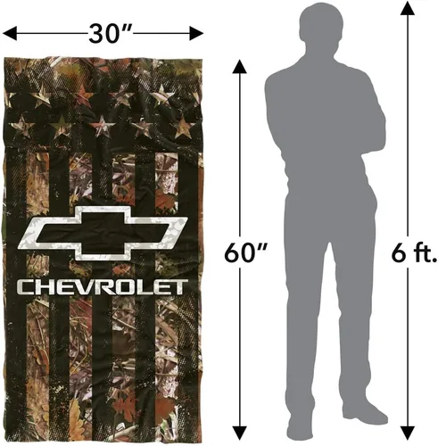 Vista 6 de LOGOVISION Toalla de playa Chevy, toalla de playa con logotipo de camuflaje de 30 x 60 pulgadas