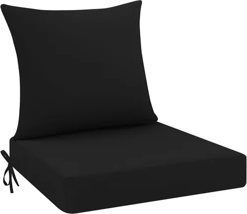Vista 32 de idee-home Cojines impermeables para asiento de exteriores, para muebles de patio, cojines de repuesto para asiento profundo Hampton Bay