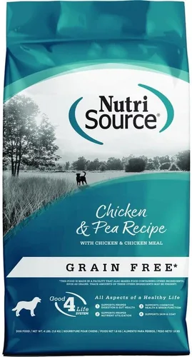 Vista 10 de NutriSource Alimento seco para perros sin granos, pollo y guisantes, 26 libras