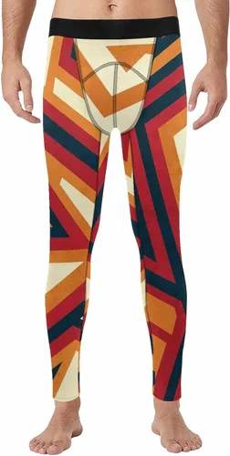 Vista 3 de InterestPrint Men's Gym Athletic Pants Leggings Impact Run Heat Tight Athletic Compression Tights