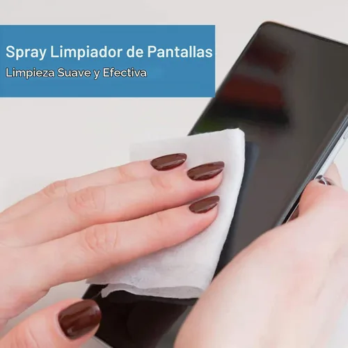 Vista 4 de Botella de spray limpiador de pantalla con paño de microfibra para dispositivos electrónicos (1.70 onzas), ideal para portátiles, computadoras