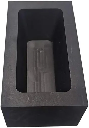 Vista 3 de OTOOLWORLD Molde de lingote de grafito dorado y plateado para fundir fundición refinado, molde de grafito (100x60x50MM