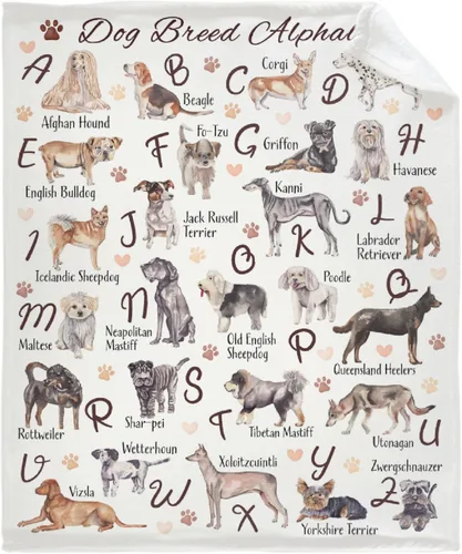 Vista 19 de Manta de franela con diseño del alfabeto de animales, súper suave, ligera, para niños, adultos, adecuada para sofá, cama, campamento, viajes, todas