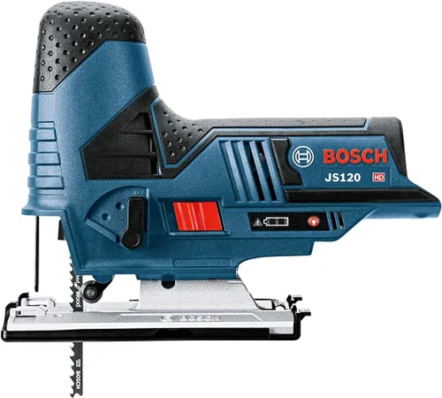 Vista 4 de Bosch JS120N Sierra de calar de agarre de barril de 12V Max, inalámbrica, velocidad variable, cambio de hoja de sierra sin herramientas