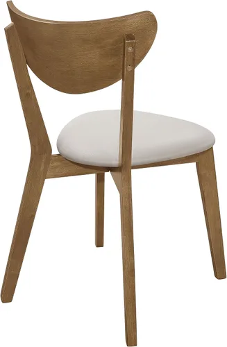 Vista 10 de Silla Bentwood para comedor con cojín y asiento tapizados, diseño escandinavo moderno de mediado de siglo, por Coaster Home Furnishings, (juego de 2)