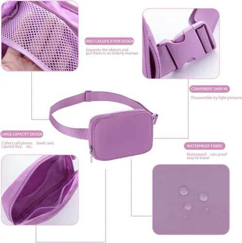 Vista 4 de Riñonera bandolera para mujer Everywhere, Púrpura, Riñonera para mujer