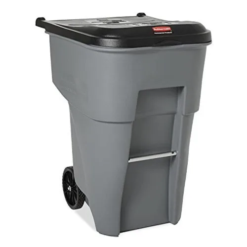 Vista 12 de Rubbermaid Commercial Products BRUTE Contenedor de Basura/Desperdicios Rodante con Ruedas, 95 Gal, Azul, para Restaurantes/Hospitales/Oficinas/Área
