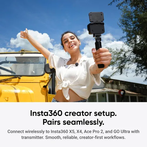 Vista 6 de Insta360 Mic Air (1 TX + 1 RX), Micrófono Inalámbrico con Cancelación de Ruido, Alcance de 300m, para USB-C iPhone/Android/PC/Mac, Vlog, Transmisión