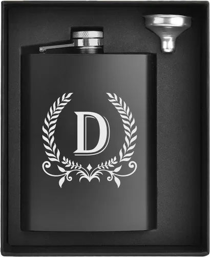 Vista 31 de ELEGANTPARK Petacas para Licor para Hombres con Iniciales Monogramadas Regalos para Hombres Cumpleaños Regalos Personalizados para Él Padrinos Papá