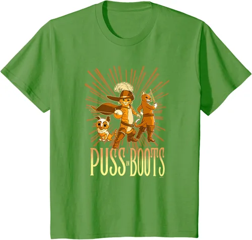 Vista 82 de DreamWorks Puss in Boots: The Last Wish Cat Trio Poster - Camiseta pequeña Negro