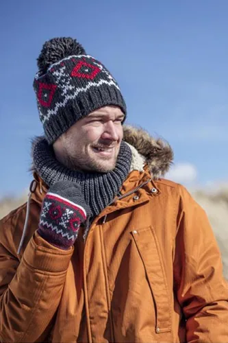 Vista 4 de HEAT HOLDERS - Gorro térmico para hombre con forro polar y pompón