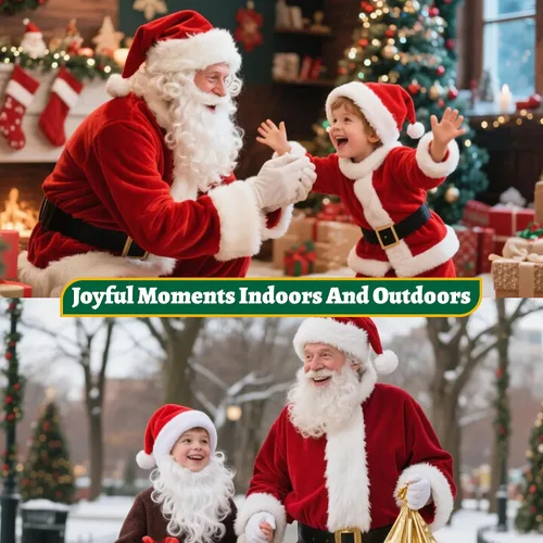 Vista 7 de Santa Claus Costume for Men Christmas Santa Suit Rde- 9 piezas