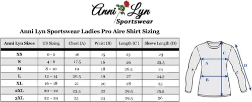 Vista 4 de Anni Lyn Sportswear Camisa de manga larga estampada ProAire para mujer