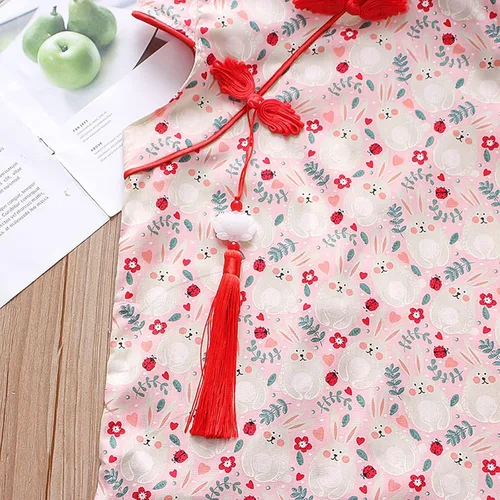 Vista 5 de Vestido de princesa casual Cheongsam de estilo chino, para niña