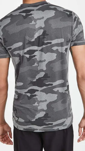 Vista 4 de RVCA Camiseta deportiva de manga corta con cuello redondo para hombre