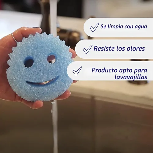 Vista 4 de Scrub Daddy Juego de esponjas – Variedad de colores – Esponja multiusos para platos sin arañazos – Sin BPA y fabricada con espuma de polímero
