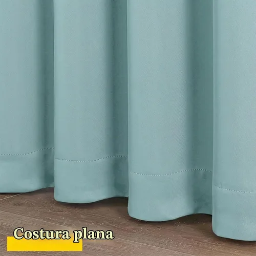 Vista 8 de Cortinas opacas para dormitorio, sala de estar, juego de 2 paneles de 54 pulgadas de largo, cortinas de oscurecimiento de habitación con aislamiento