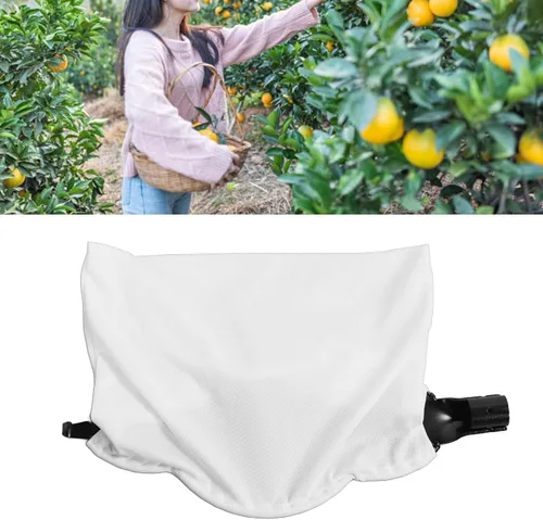 Vista 4 de TOPINCN Cesta recolectora de frutas con cesta de cosecha cuchillas en forma de V y bolsa elástica para una cosecha eficiente para el hogar, granja