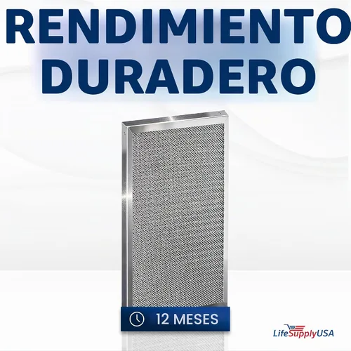 Vista 4 de 12x30x1 Filtro de aire electrostático, MERV 8, lavable, reutilizable para caldera/aire acondicionado/HVAC, ahorro de energía, fácil de limpiar