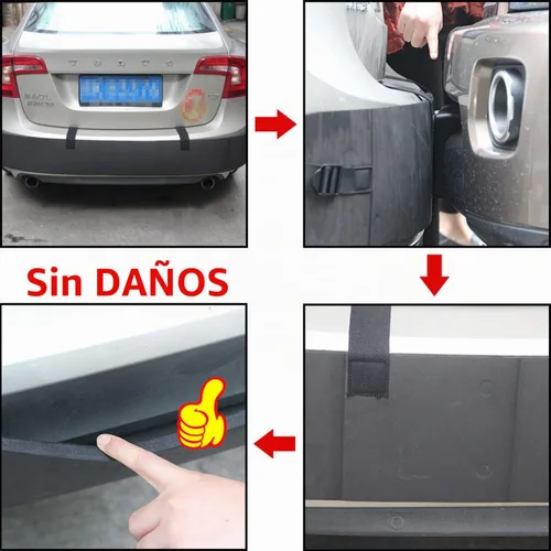 Vista 2 de Protector de parachoques universal para automóvil, protector de parachoques trasero solo para automóviles, protector de parachoques trasero negro 72