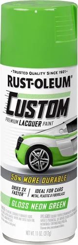 Vista 23 de Rust-Oleum 340569 Pintura en aerosol de laca personalizada para automóviles, 11 oz, gris plateado mate