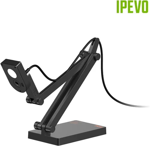 Vista 2 de IPEVO V4K PRO Cámara de documentos USB Ultra HD con micrófono mejorado con AI, para visualización en aula, enseñanza en línea, trabajo desde casa