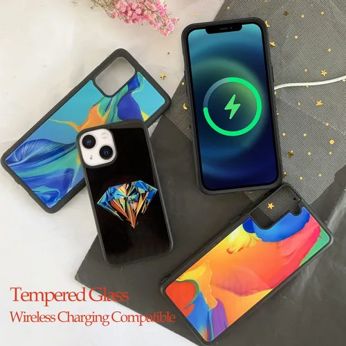 Vista 6 de JUSTRY 5 fundas para teléfono de sublimación compatibles con Samsung Galaxy S20 Plus, vidrio templado, fácil de sublimar, bricolaje, 2 en 1, goma