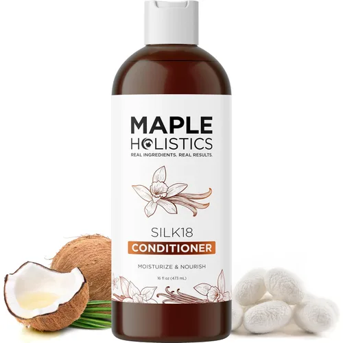 Vista 9 de Acondicionador Silk18 de aceite de argán, aminoacidos, jojoba y queratina para el cabello, para hombres y mujeres, no daña el cabello pintado