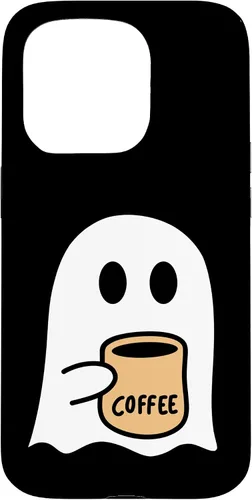 Vista 14 de iPhone 16 Spooky Fall Ghost Coffee Lovers Costume Case