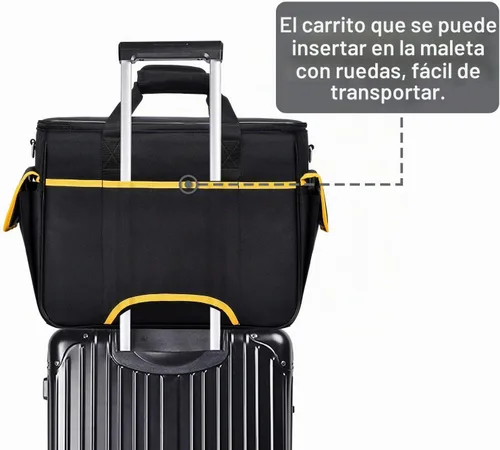 Vista 5 de CAB55 Estuche para máquina de coser - Bolsa de transporte con relleno extraíble, bolsa para máquina y accesorios