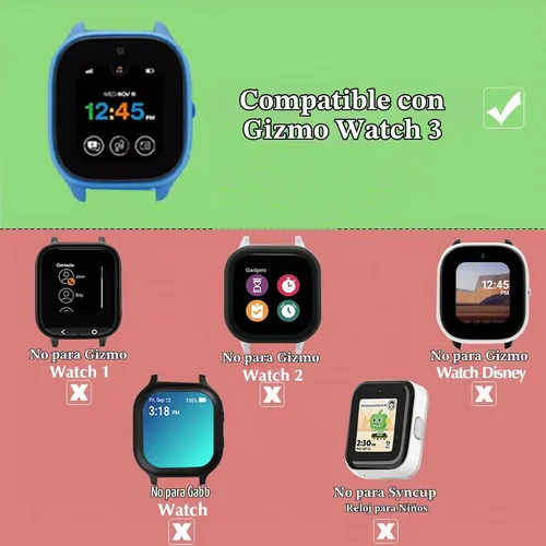 Vista 2 de 2 fundas protectoras de pantalla compatibles con Verizon Gizmo negro*2