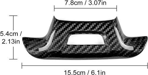 Vista 2 de AIRSPEED Funda de fibra de carbono para volante de Camaro, accesorios interiores compatibles con Chevrolet Camaro 2016-2021, versión de lujo (negro)