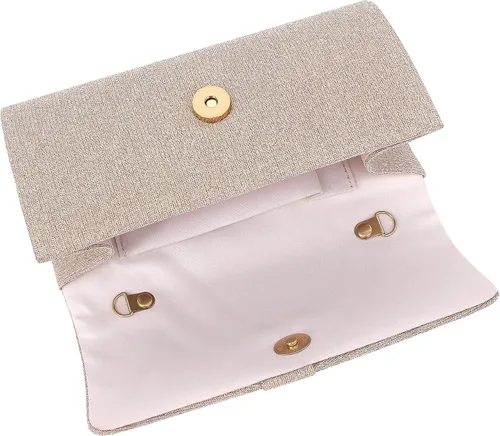 Vista 5 de Naimo - Deslumbrante bolsa pequeña de solapa, con cadena desmontable para eventos nocturnos.