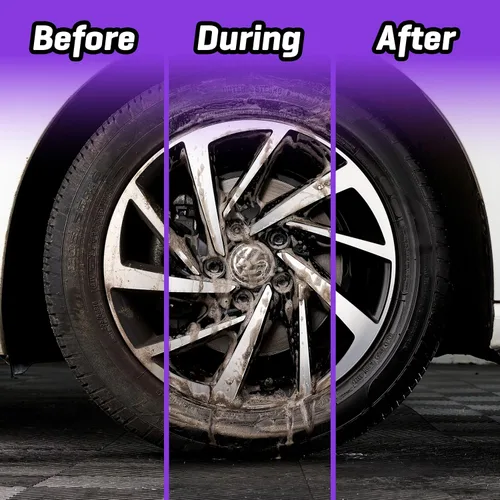Vista 4 de CarPlan Demon Wheels 1 L (34 fl oz) - Limpiador rápido para ruedas