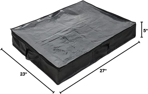 Vista 6 de Treasure Gurus - 12 pares transparentes extraíbles para zapatos debajo de la cama, bolsa de almacenamiento oculta, organizador de piso con caja