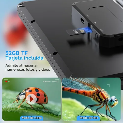 Vista 7 de Leanking Microscopio digital para adultos y niños, microscopios de lupa de monedas de pantalla de 7 pulgadas para monedas de error, PCB, errores