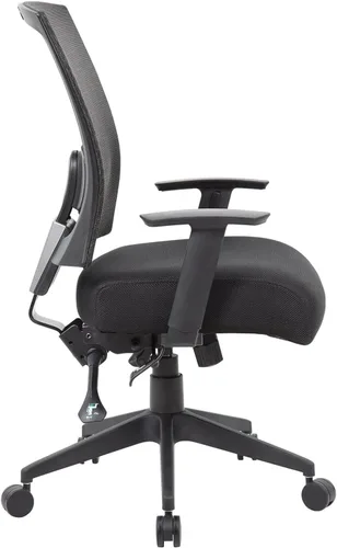 Vista 7 de Mesh Back Task Chair Black Ergonomic 3 Paddle Control System Adjustable Office Seating Breathable Lumbar Support Swivel Desk Chair with Pneumatic