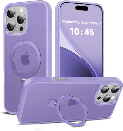 Vista 75 de LeYi Funda para iPhone 11 para MagSafe con soporte magnético, color negro
