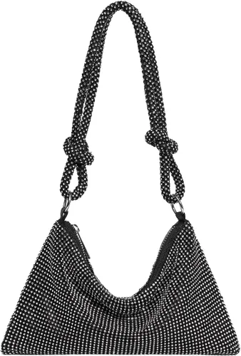 Vista 10 de Bolso de diamantes de imitación para mujer, bolso de noche con brillos, mini bolsos de mano