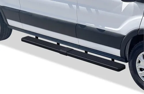 Vista 9 de APS Estribos (escalones laterales de barras Nerf) compatibles con Ford Transit 2015-2026 Van de tamaño completo de 3 puertas