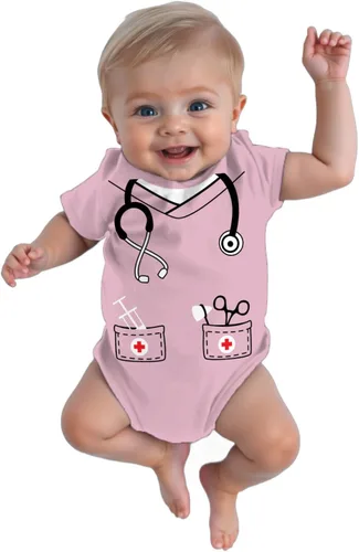 Vista 9 de Tstars Baby Doctor Enfermera Body Infantil Halloween Scrubs Niño Niña Aguamarina